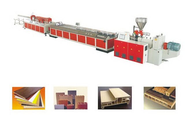 Wood plastic extrusion machine